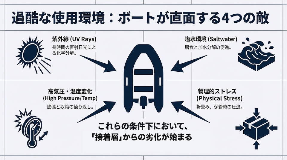 ボンド接着に対する劣化原因